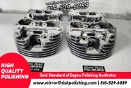 Harley Davidson Motorcycle S&S Cylinder Heads AFTER Chrome-Like Metal Polishing and Buffing Services | Restoration Services - Harley Davidson Motorcycle Polishing Services