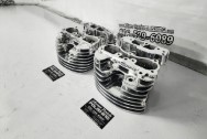 Harley Davidson Motorcycle S&S Cylinder Heads AFTER Chrome-Like Metal Polishing and Buffing Services | Restoration Services - Harley Davidson Motorcycle Polishing Services