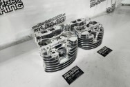 Harley Davidson Motorcycle S&S Cylinder Heads AFTER Chrome-Like Metal Polishing and Buffing Services | Restoration Services - Harley Davidson Motorcycle Polishing Services
