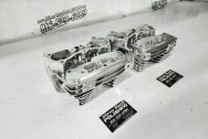 Harley Davidson Motorcycle S&S Cylinder Heads AFTER Chrome-Like Metal Polishing and Buffing Services | Restoration Services - Harley Davidson Motorcycle Polishing Services