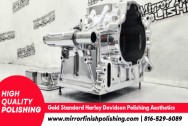 Harley Davidson M8 Transmission Case AFTER Chrome-Like Metal Polishing and Buffing Services | Restoration Services | Harley Davidson Polishing Services