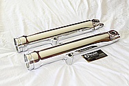 1998 Harley Davidson WideGlide Aluminum Front Forks AFTER Chrome-Like Metal Polishing and Buffing Services / Resoration Services 