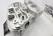 Harley Davidson Motorcycle S&S Cylinder Heads BEFORE Chrome-Like Metal Polishing and Buffing Services | Restoration Services - Harley Davidson Motorcycle Polishing Services