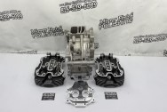 Harley Davidson M8 Transmission Case BEFORE Chrome-Like Metal Polishing and Buffing Services | Restoration Services | Harley Davidson Polishing Services