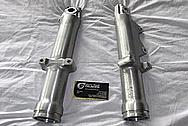 1998 Harley Davidson WideGlide Aluminum Front Forks BEFORE Chrome-Like Metal Polishing and Buffing Services / Resoration Services 
