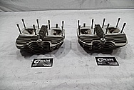 1967 Harley Davidson Aluminum Cylinder Heads BEFORE Chrome-Like Metal Polishing and Buffing Services / Restoration Services