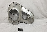 1995 Harley Davidson Aluminum Primary Cover BEFORE Chrome-Like Metal Polishing and Buffing Services / Restoration Services - Motorcycle Aluminum Polishing