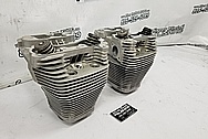 Harley Davidson Motorcycle Cylinders and Heads BEFORE Chrome-Like Metal Polishing and Buffing Services / Restoration Services - Aluminum Polishing - Motorcycle Polishing