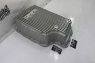 Aluminum Transmission Finned Oil Pan BEFORE Chrome-Like Polishing | Wheel Polishing | Aluminum Polishing Services 