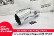 Aluminum AFE Power Pipe AFTER Chrome-Like Polishing | Aluminum Polishing | Pipe Polishing Services | Finishing Services