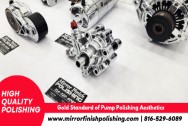 Steel Power Steering Pump AFTER Chrome-Like Metal Polishing | Steel Polishing | Power Steering Pump Polishing Services 