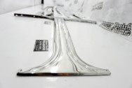 Vintage Corvette Stainless Steel T-Top Trim AFTER Chrome-Like Metal Polishing | Stainless Steel Polishing Services | Trim Polishing Services