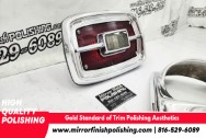 Vintage 1967 Ford Fairlane GT Front and Rear Headlight Bezels AFTER Chrome-Like Metal Polishing and Buffing Services | Restoration Services | Trim Polishing Services