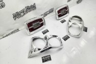 Vintage 1967 Ford Fairlane GT Front and Rear Headlight Bezels AFTER Chrome-Like Metal Polishing and Buffing Services | Restoration Services | Trim Polishing Services