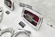 Vintage 1967 Ford Fairlane GT Front and Rear Headlight Bezels AFTER Chrome-Like Metal Polishing and Buffing Services | Restoration Services | Trim Polishing Services