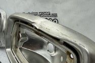 Vintage 1967 Ford Fairlane GT Light Bezels BEFORE Chrome-Like Metal Polishing and Buffing Services | Restoration Services | Trim Polishing Services