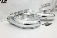 GT Turbos Aluminum Twin Turbos AFTER Chrome-Like Metal Polishing | Aluminum Polishing | Turbo Polishing Services