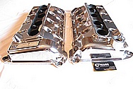 Ford Mustang Shelby GT500 Aluminum Valve Covers AFTER Chrome-Like Metal Polishing and Buffing Services