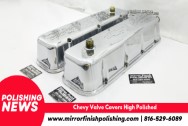 Chevy Aluminum Valve Covers AFTER Chrome-Like Metal Polishing and Buffing Services | Restoration Services | Valve Cover Polishing