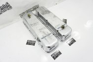 Chevy Aluminum Valve Covers AFTER Chrome-Like Metal Polishing and Buffing Services | Restoration Services | Valve Cover Polishing