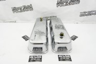 Chevy Aluminum Valve Covers AFTER Chrome-Like Metal Polishing and Buffing Services | Restoration Services | Valve Cover Polishing