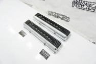 Chevy Aluminum Valve Covers AFTER Chrome-Like Metal Polishing and Buffing Services | Restoration Services | Valve Cover Polishing