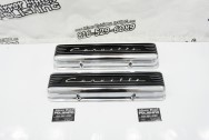 Chevy Aluminum Valve Covers AFTER Chrome-Like Metal Polishing and Buffing Services | Restoration Services | Valve Cover Polishing