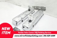 Pontiac Aluminum Valve Covers AFTER Chrome-Like Metal Polishing | Aluminum Polishing | Valve Cover Polishing Services