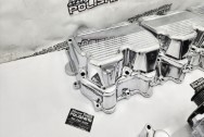Peterbilt 379 Semi-Truck Caterpillar 6NZ Aluminum Riser & Valve Covers AFTER Chrome-Like Metal Polishing and Buffing Services / Restoration Services | Valve Covers Polishing Services
