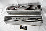 Ford Thunderbird Aluminum Valve Covers BEFORE Chrome-Like Metal Polishing and Buffing Services / Restoration Services