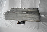 Ford Thunderbird Aluminum Valve Covers BEFORE Chrome-Like Metal Polishing and Buffing Services / Restoration Services