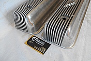 1957 Ford Skyliner 312 Cubic Inch Ford Thunderbird Engine Aluminum Valve Covers BEFORE Chrome-Like Metal Polishing and Buffing Services / Restoration Service Plus Custom Painting Services 