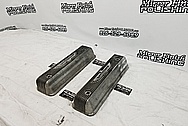 Ford Thunderbird Aluminum Valve Covers BEFORE Chrome-Like Metal Polishing and Buffing Services - Aluminum Polishing Services - Valve Cover Polishing