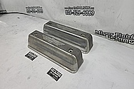 Ford Thunderbird Aluminum Valve Covers BEFORE Chrome-Like Metal Polishing and Buffing Services - Aluminum Polishing - Valve Cover Polishing 