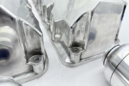 Aluminum Valve Covers BEFORE Chrome-Like Metal Polishing and Buffing Services | Restoration Services | Valve Cover Polishing