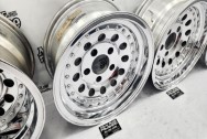 Aluminum Studded Wheels AFTER Chrome-Like Metal Polishing | Aluminum Polishing | Wheel Polishing Service 