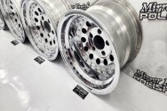 Aluminum Studded Wheels AFTER Chrome-Like Metal Polishing | Aluminum Polishing | Wheel Polishing Service 