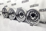 Aluminum Studded Wheels AFTER Chrome-Like Metal Polishing | Aluminum Polishing | Wheel Polishing Service 