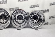 Aluminum Studded Wheels AFTER Chrome-Like Metal Polishing | Aluminum Polishing | Wheel Polishing Service 