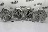 Aluminum Studded Wheels BEFORE Chrome-Like Metal Polishing | Aluminum Polishing | Wheel Polishing Service 