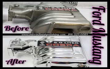 Mirror Finish Polishing Custom Ford Mustang Parts Before and After Showcase