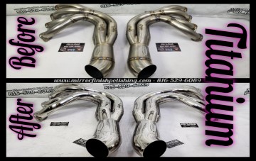 Mirror Finish Polishing Custom Titanium Parts Before and After Showcase