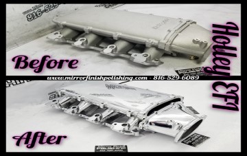Mirror Finish Polishing Custom Aluminum Parts Before and After Showcase