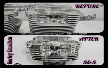 Mirror Finish Polishing Custom Harley-Davidson Components Before and After Showcase