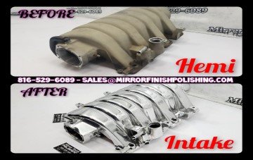 Mirror Finish Polishing Intake Manifold Before and After Showcase