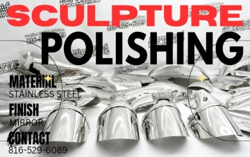 Mirror Finish Polishing Custom Metal Sculptures Before and After Showcase