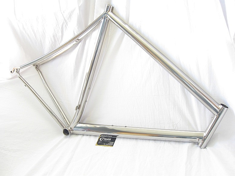 Polished steel sales bike frame