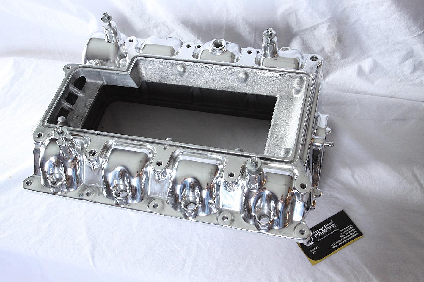 Ford fe polished aluminum intake #8